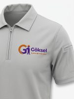 Göksel Taktik Polo Yaka Fermuarlı Kısa Kollu İş Tişörtü – Gri - Görsel 3