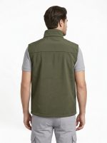Göksel Softshell İçi Polar Rüzgar Geçirmez İş Yeleği - Haki Yeşili - Görsel 4