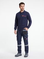 Göksel İş Güvenliği Ağır Gramaj 3 İplik Şardonlu Kışlık İş Penyesi Sweatshirt – Lacivert - Görsel 4
