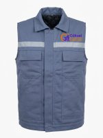 Göksel Gabardin Kapitone Astarlı Kışlık Kolsuz İş Yeleği – Gri