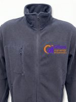 Profesyonel Dik Yaka Fermuarlı Polar Ceket (Gri) - Görsel 3