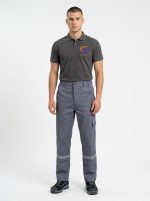 Göksel İş Güvenliği %100 Pamuk 7/7 Gabardin Reflektörlü Kışlık İş Pantolonu – Füme Gri - Görsel 5