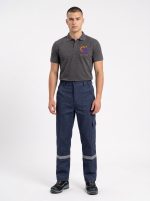 Göksel İş Güvenliği %100 Pamuk 7/7 Gabardin Reflektörlü Kışlık İş Pantolonu – Lacivert - Görsel 5