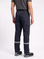 Göksel İş Güvenliği %100 Pamuk 7/7 Gabardin Reflektörlü Kışlık İş Pantolonu – Siyah - Görsel 6
