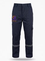 Göksel İş Güvenliği %100 Pamuk 7/7 Gabardin Reflektörlü Kışlık İş Pantolonu – Siyah