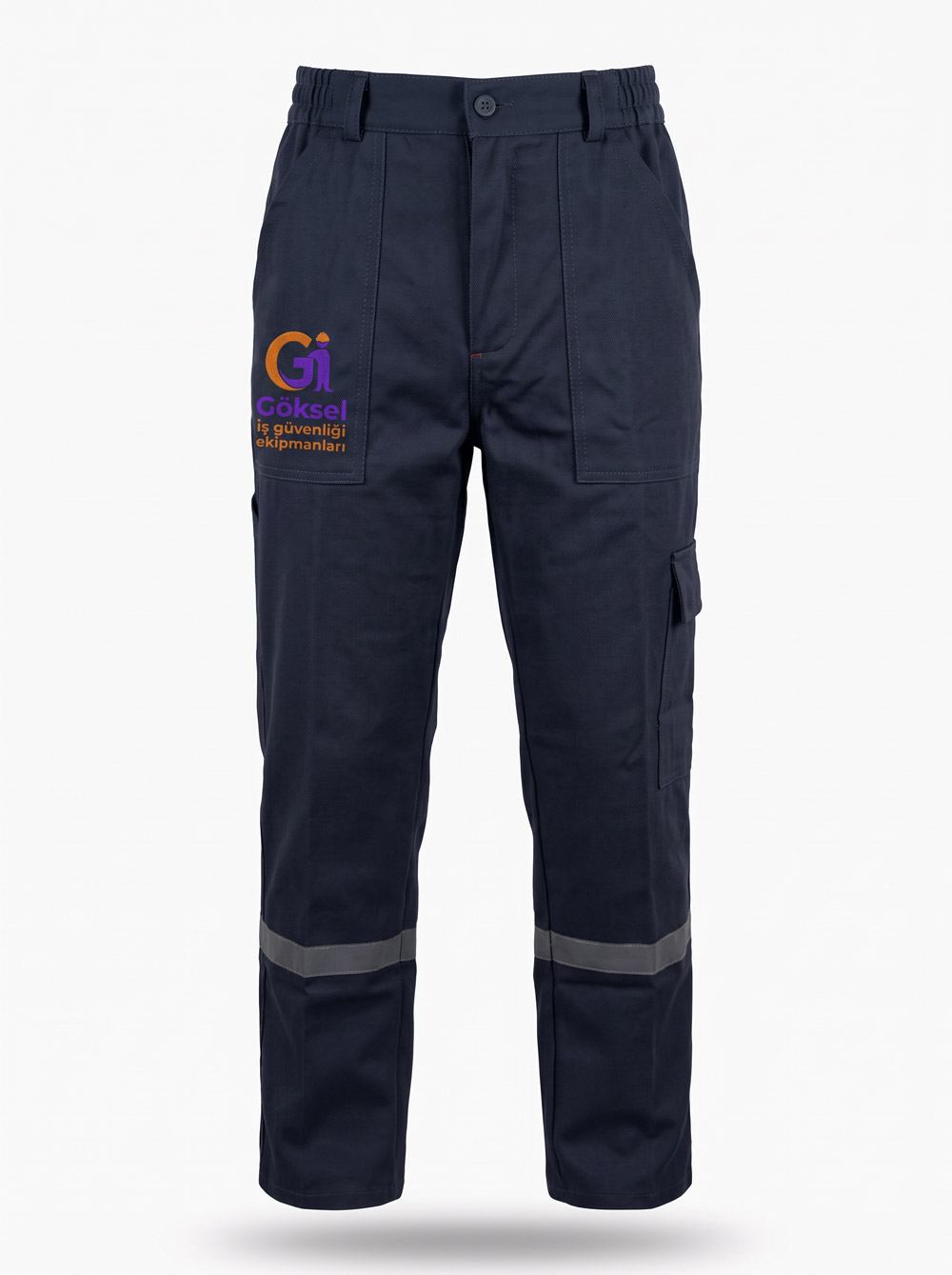 kislik-pantolon-gabardini-siyah-(3) Göksel İş Güvenliği %100 Pamuk 7/7 Gabardin Reflektörlü Kışlık İş Pantolonu – Siyah - Görsel 1