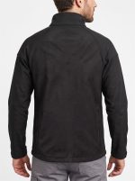 Erkek Siyah Softshell Rüzgar ve Su Geçirmez Polar Astarlı İş Montu - Görsel 4
